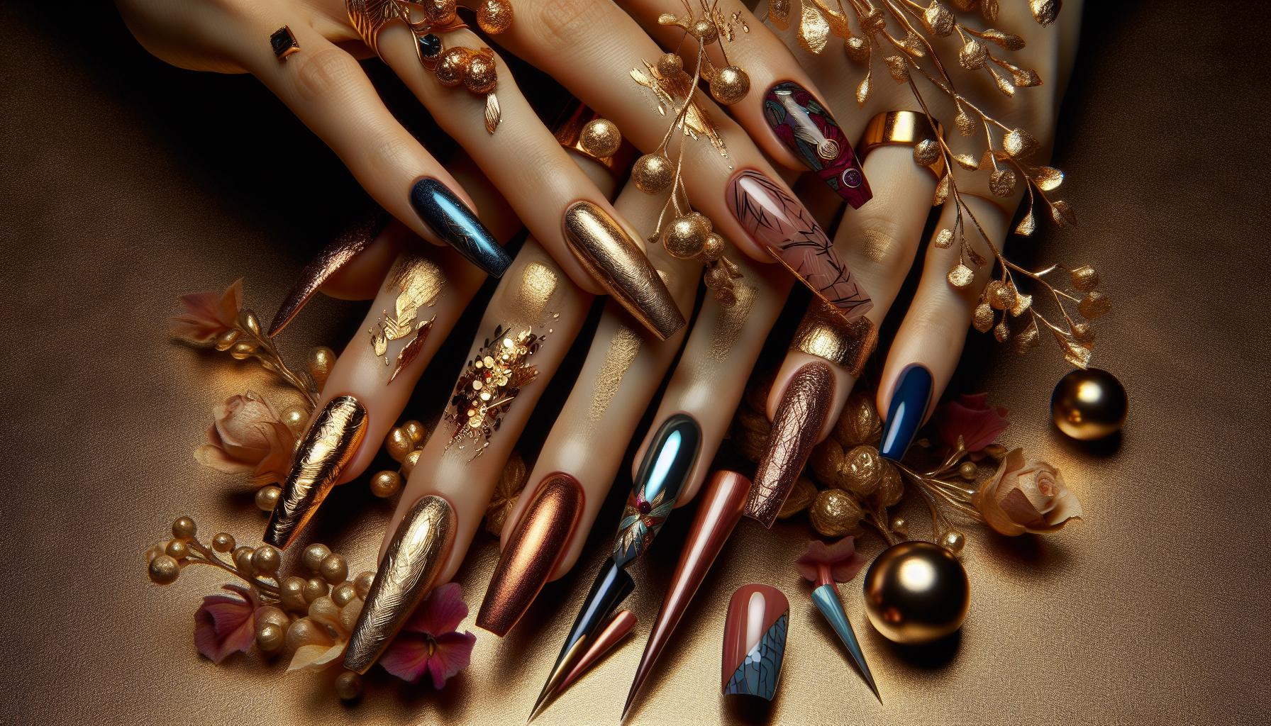 Artistic Abstract Designs Blending rich Jewel Tones and Gold Foil for a Luxe Feel