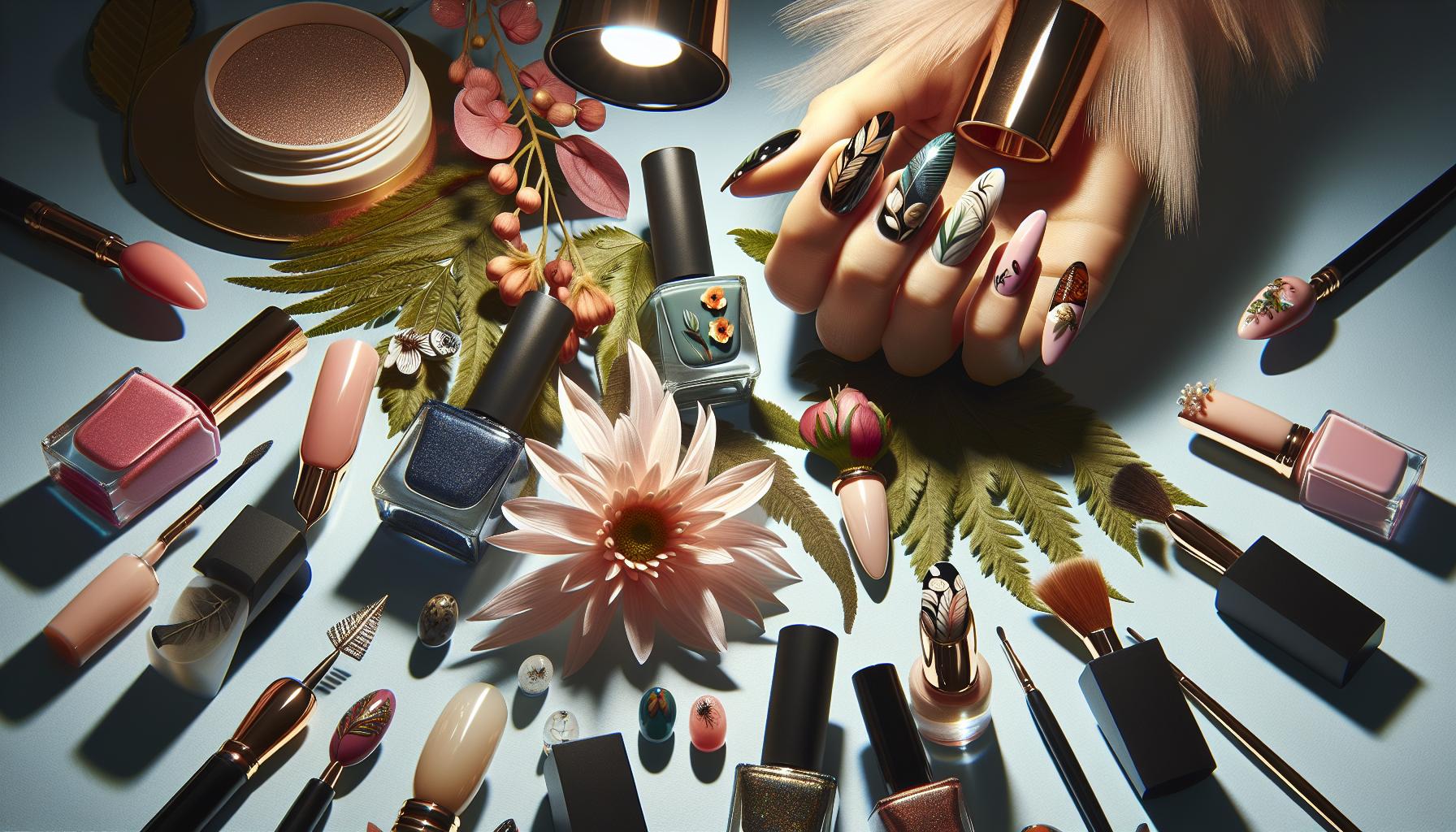 Chic Botanical-themed Nail Art Celebrating 2025’s Nature-Inspired Trends