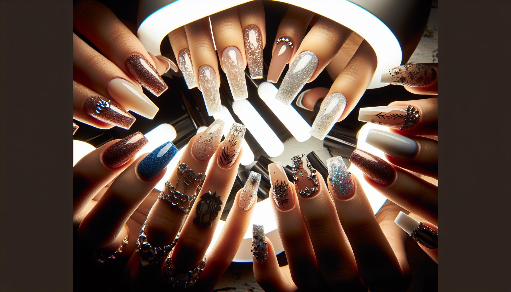 Chic Gel-Covered Square Tips Adorned with Shimmering White ⁣Glitter for‌ a Dazzling ⁤Effect