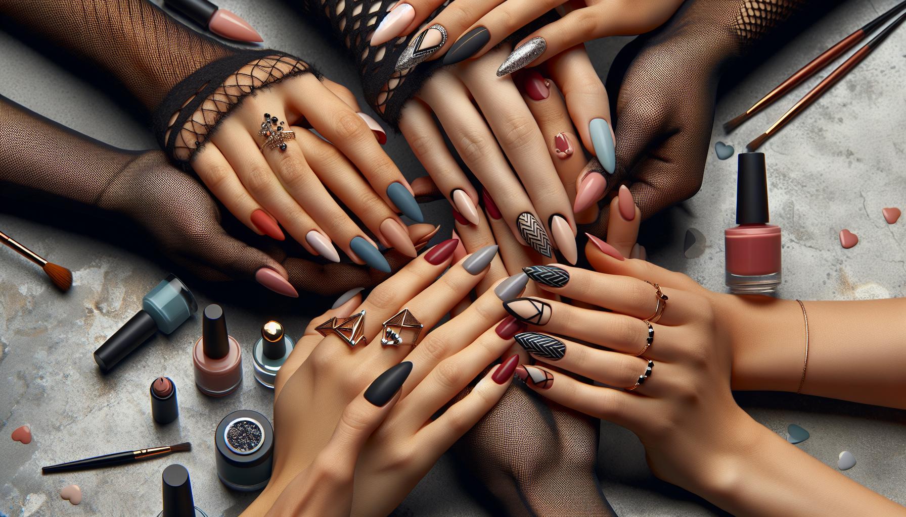 Chic Geometric Patterns in Matte Finish for Trendy Friendship Vibes