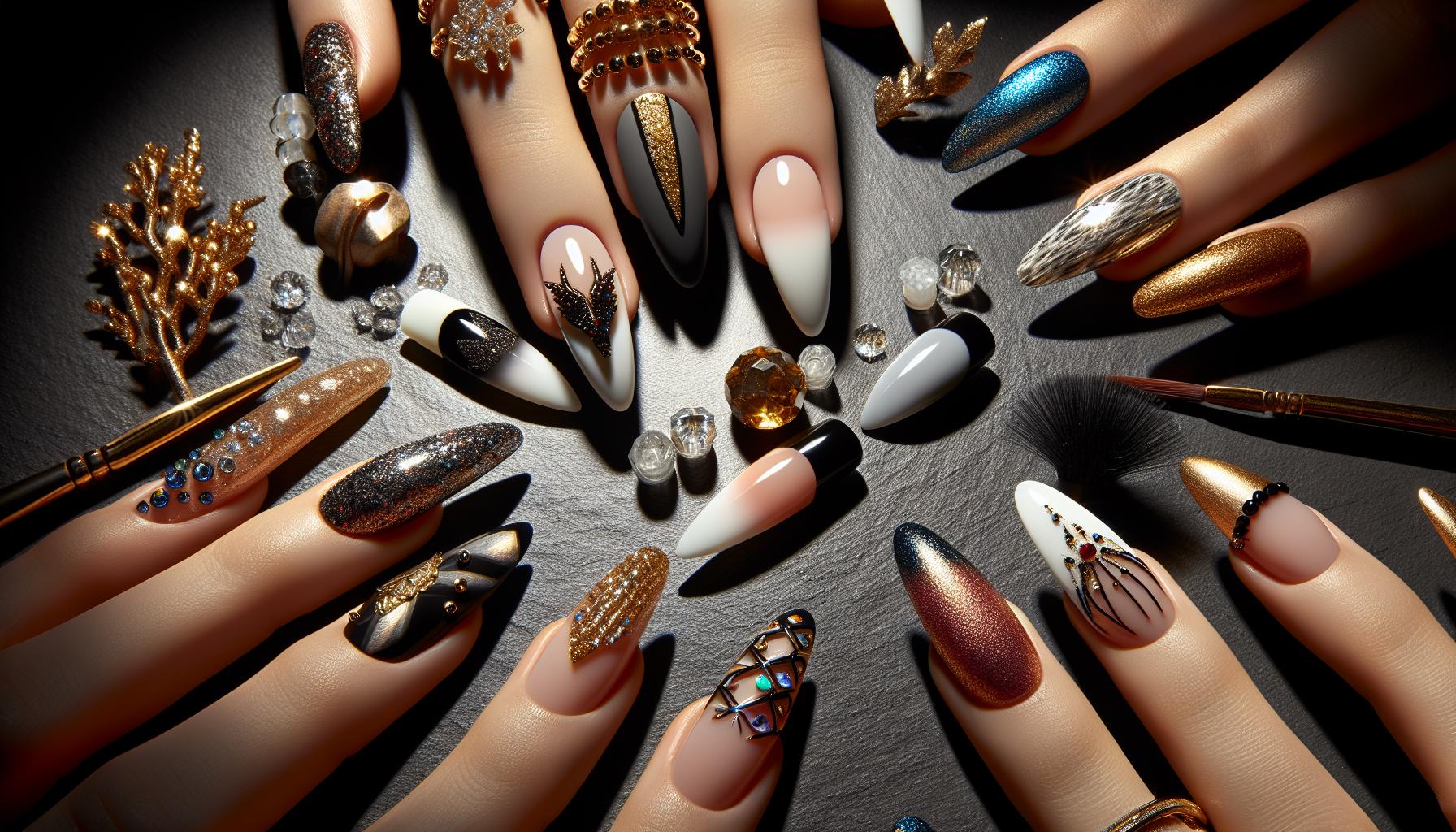 Chic ⁤matte ‍French tips⁣ Enhanced ‌with ‌Glittering Gold Accents