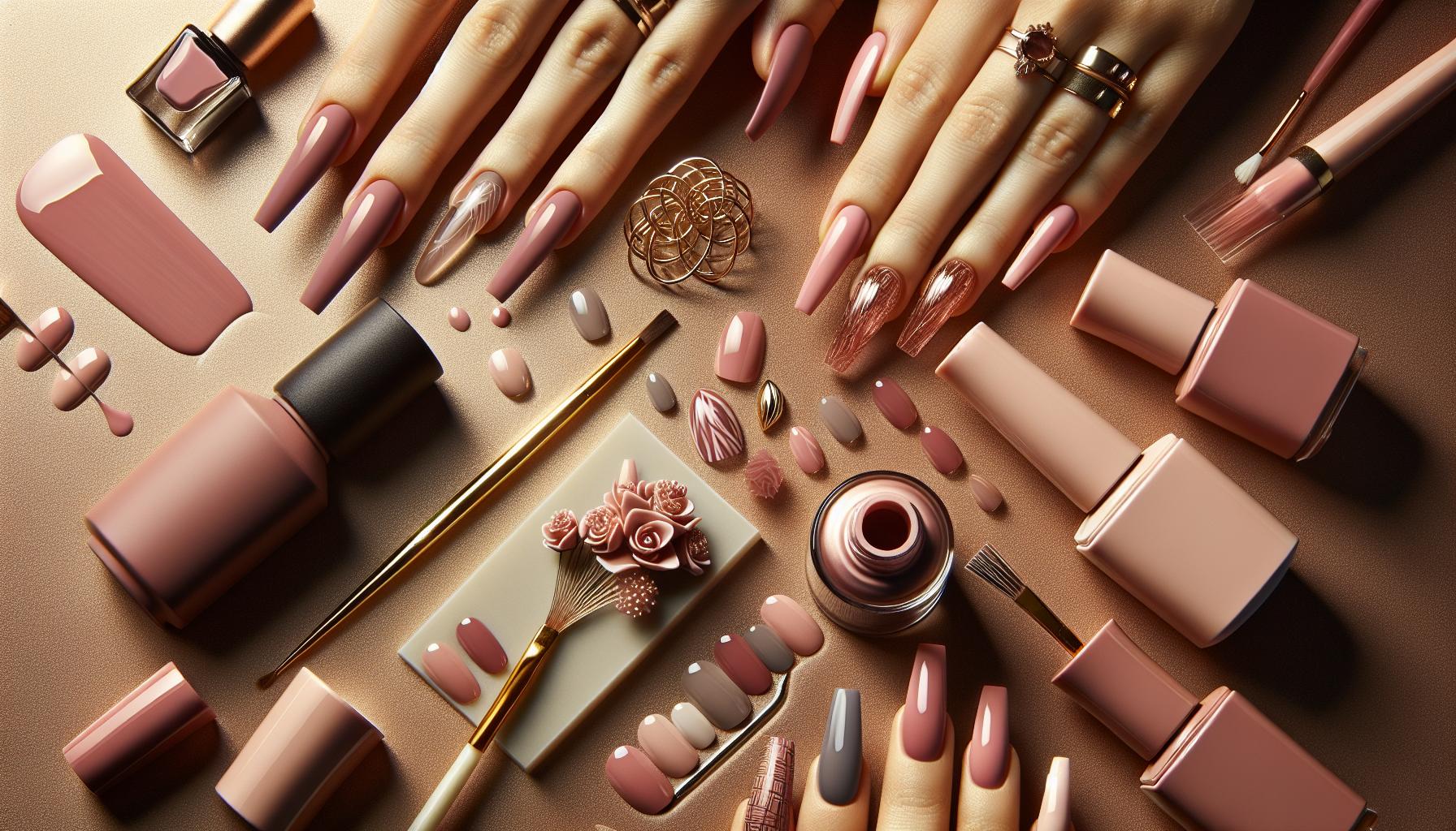 Chic​ Matte Gel Finish ​in Dusty Rose⁣ with ⁣Lasso Accents for a ‍Soft Statement