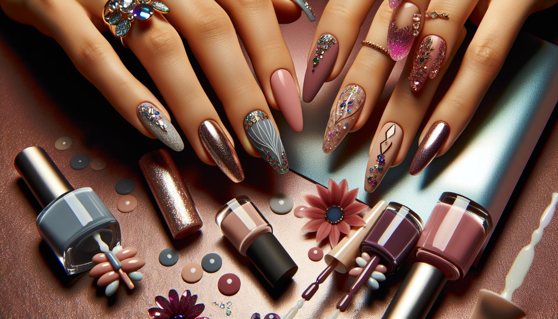 Chic Matte Pastel Hues‌ with Dazzling ‍Glitter Accents ⁢for a Touch of Whimsy