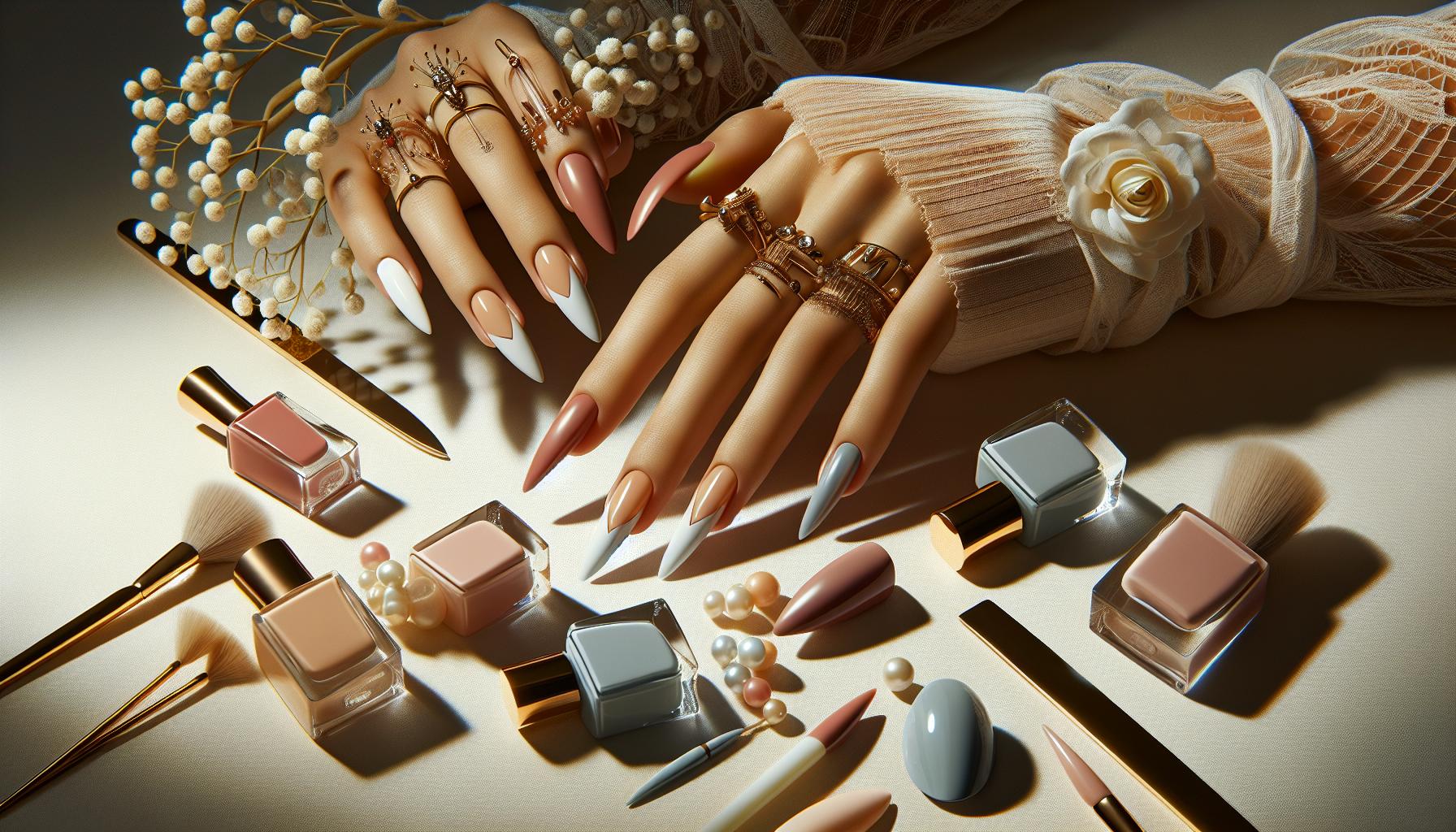 Chic Pastel french ⁢Tips with⁣ a Matte Finish for a Soft Spring Look
