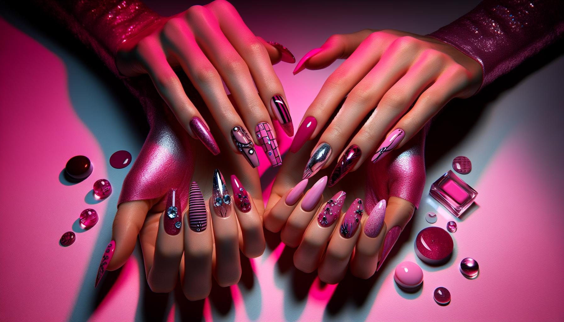 Dazzling Hot Pink Chrome finish for a Fierce Night ‍Out