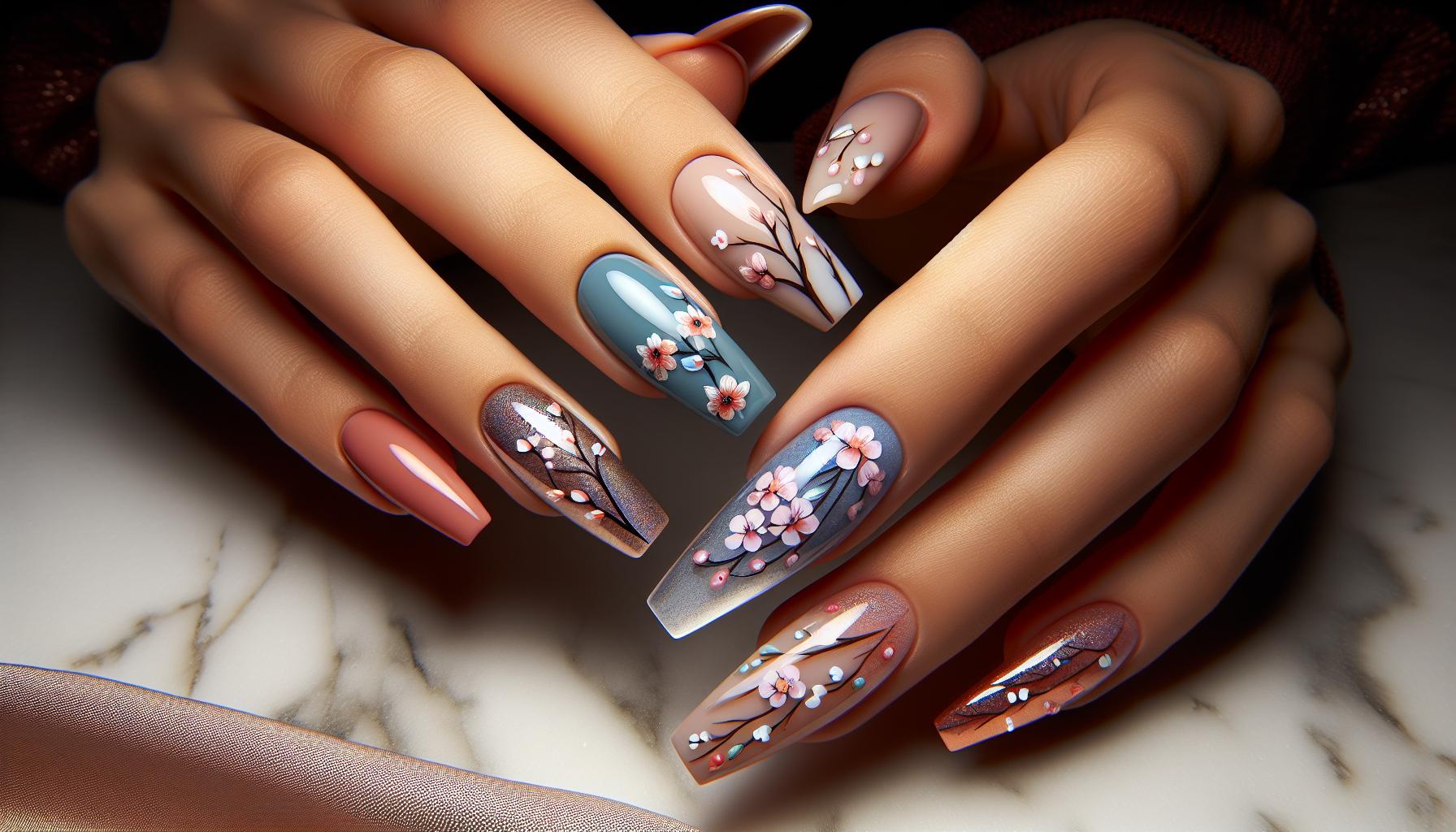 Delicate Watercolor Floral Accents on Pastel Acrylics for a romantic Spring Delight