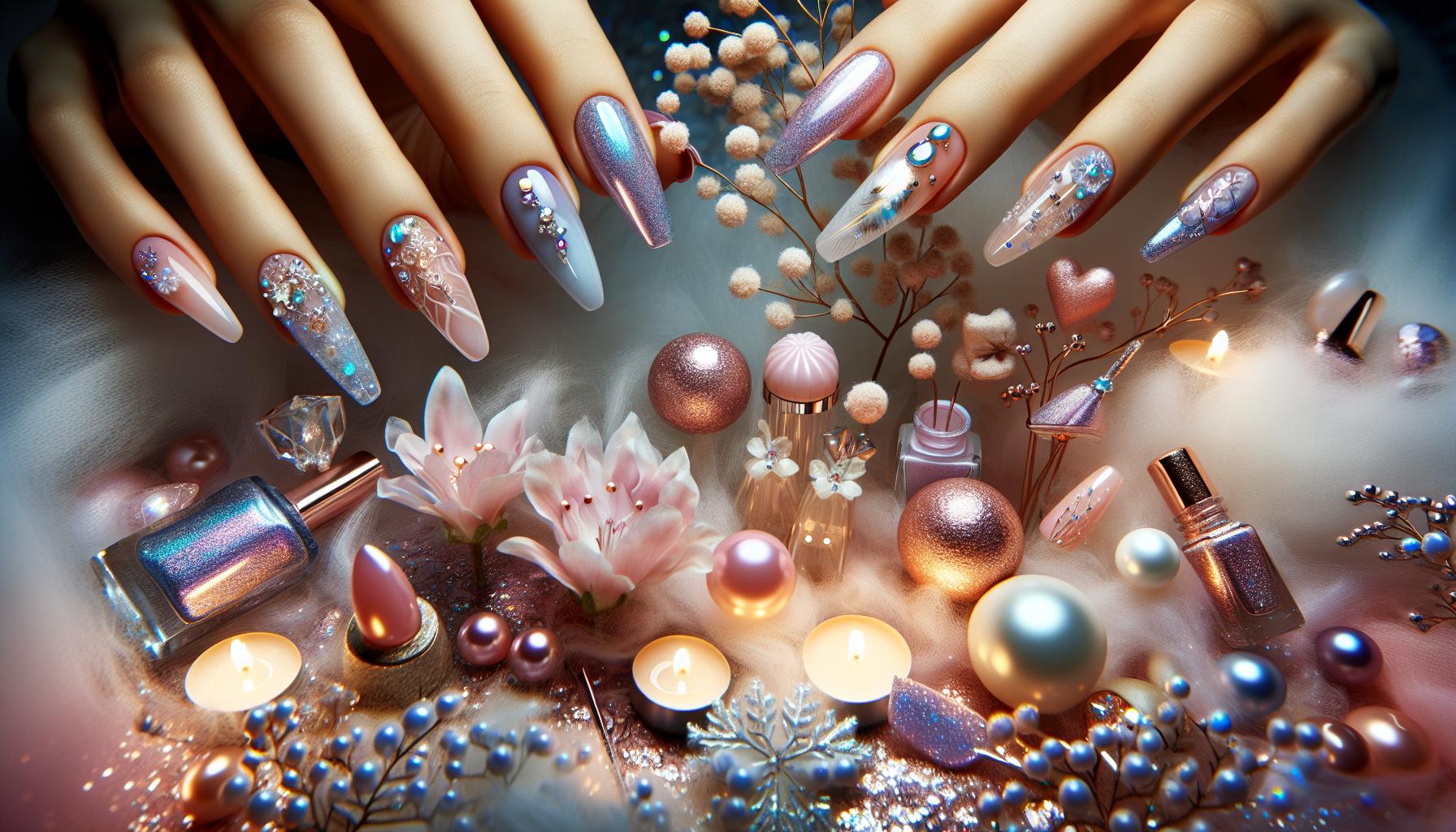 Dreamy Pastel shimmer with Whimsical Cloud Effects for Enchanting Winter Days