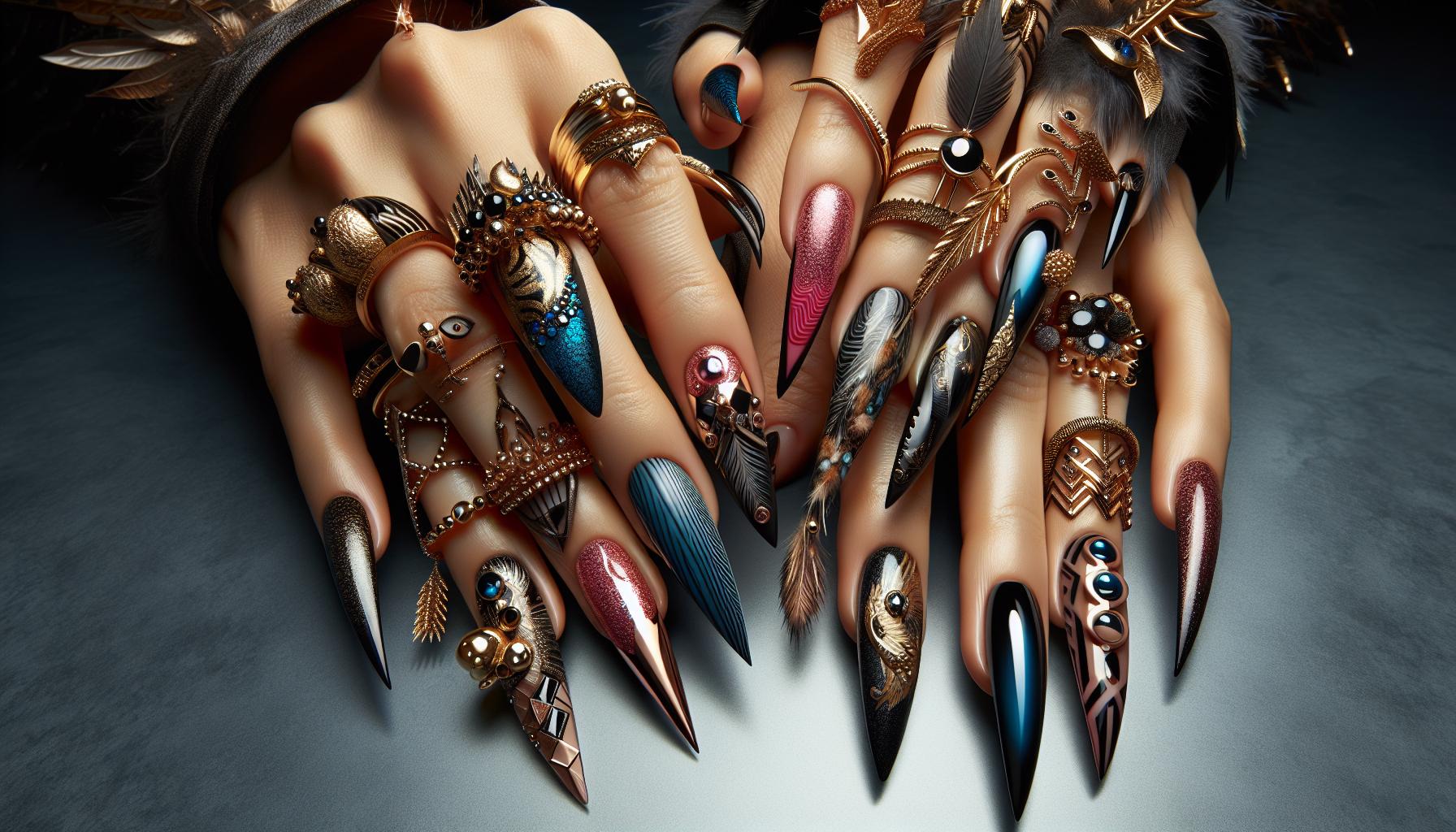 Electric Neon Swirls on dip Powder for Unforgettable Night Out Glam