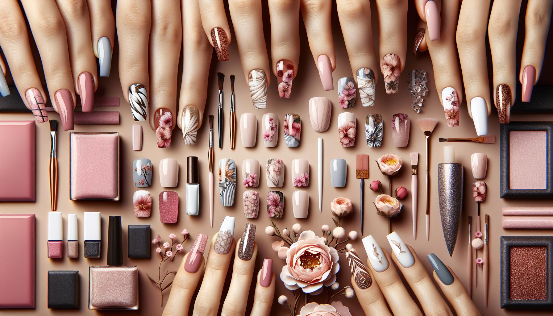 Elegant Dip powder ⁤Blooming Floral Patterns in Soft Pinks‍ and⁤ Whites​ for⁤ a Fresh spring Look