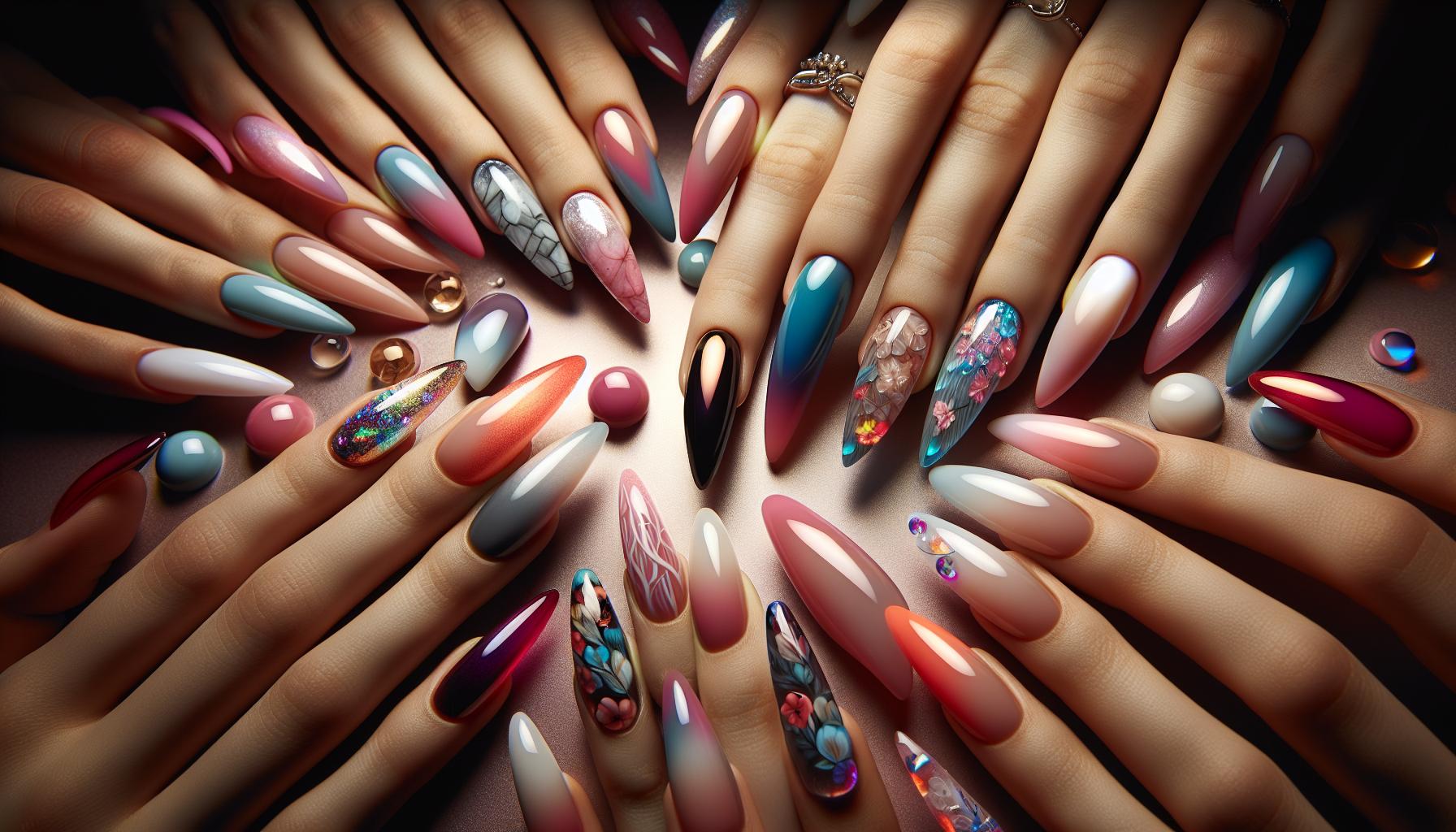 Elegant ‌Ombre⁣ Gel French Tips ‌Framing Almond-Shaped Nails with Blissful Hues