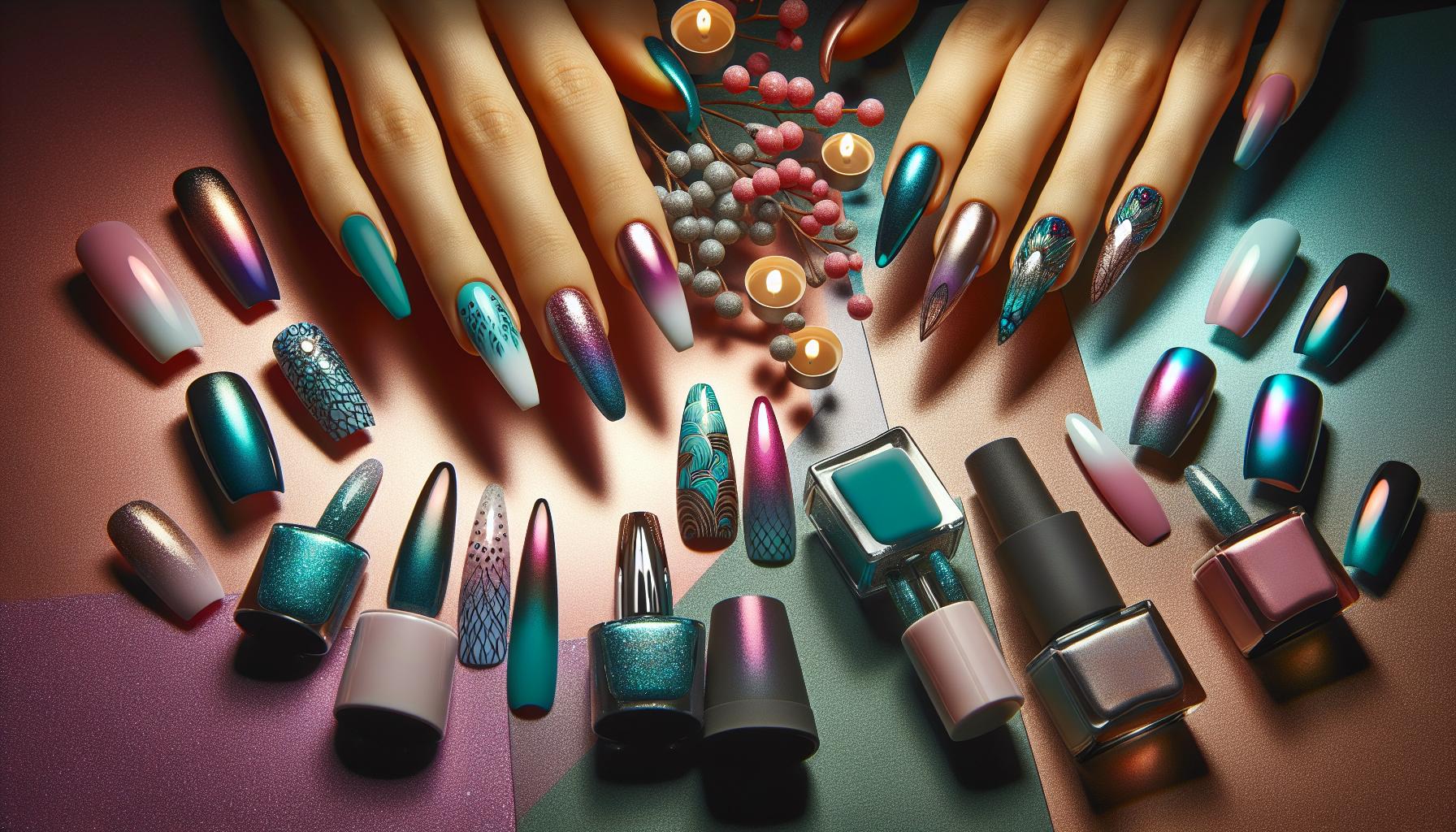 Enchanting Mermaid-Inspired Ombre with shimmering Teal and purple for a Magical Touch