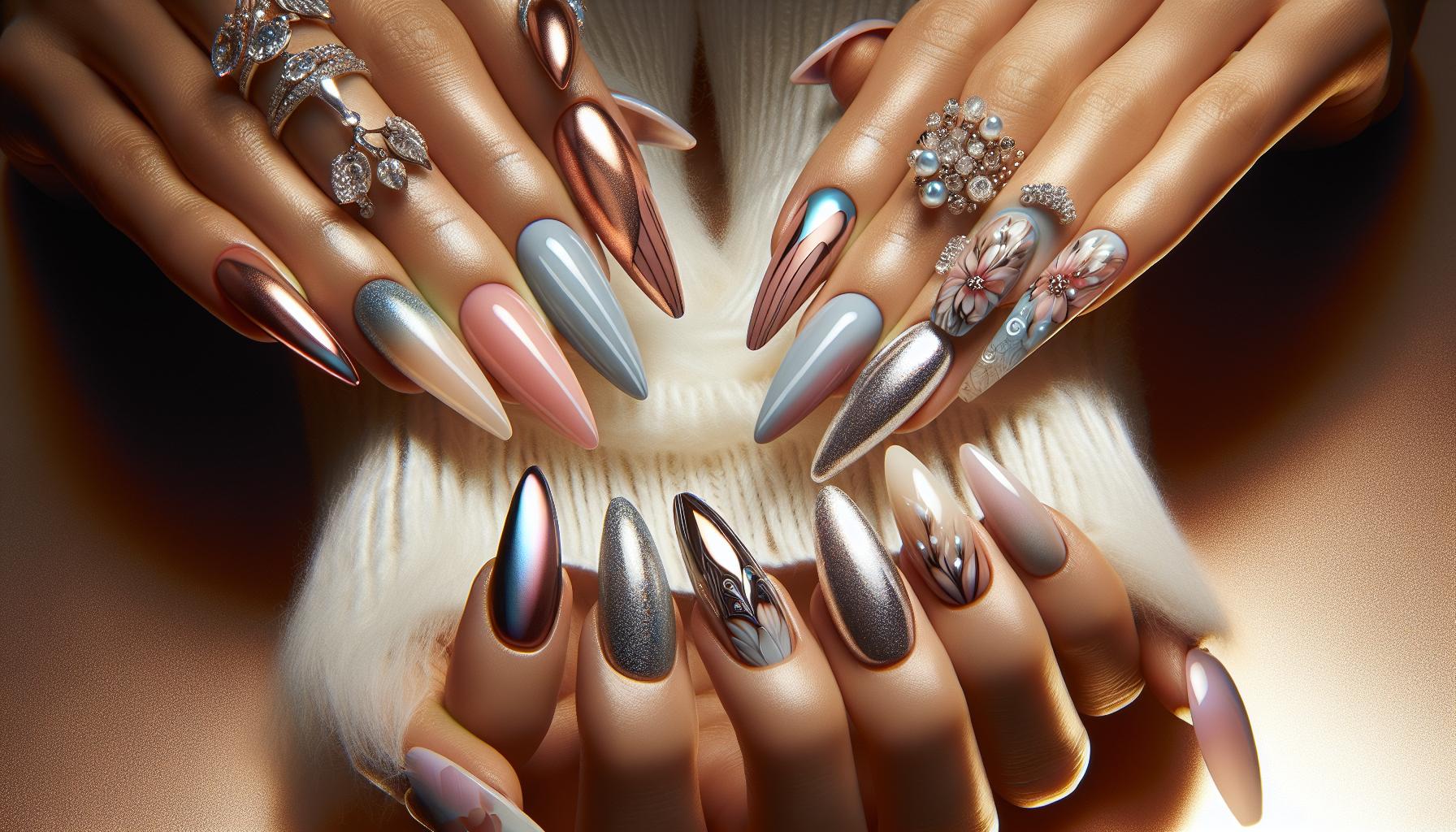 ethereal Ombre Bliss with Soft Pastel Shades and Glossy Finish