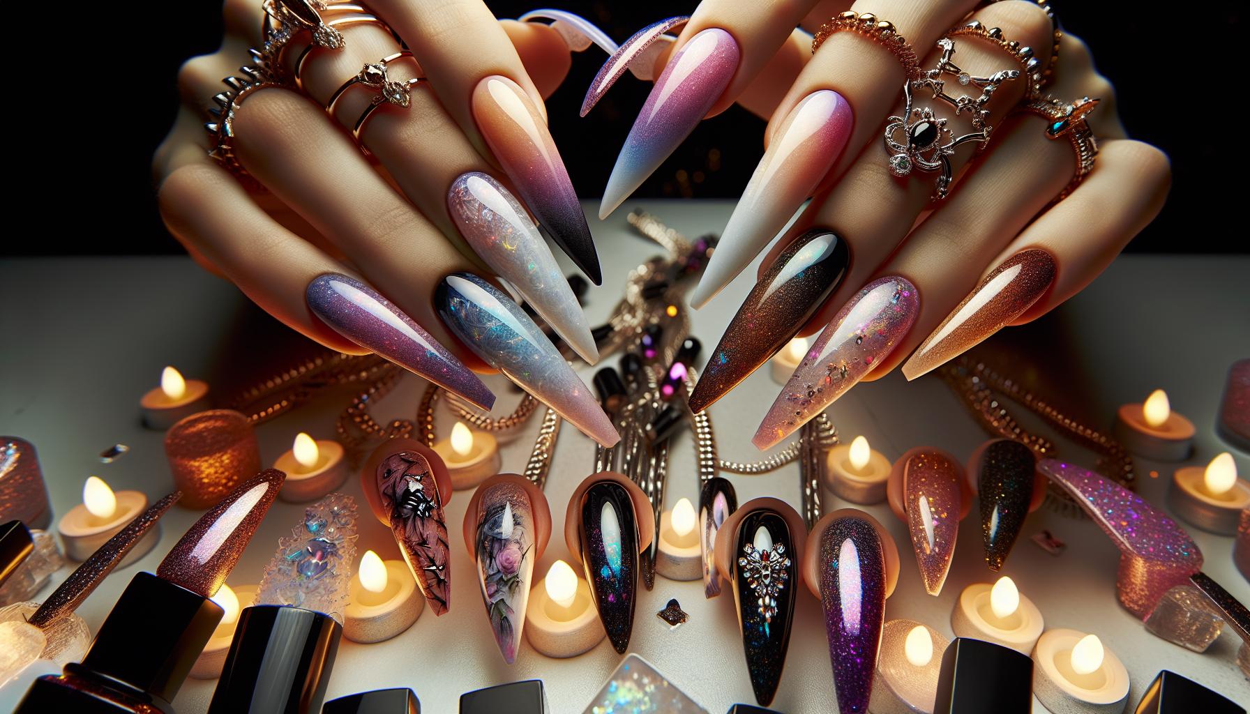 Ethereal Ombre Wonder ⁤on ‍Coffin Shaped ‍Nails for a Dreamy ⁣Prom ⁣Night