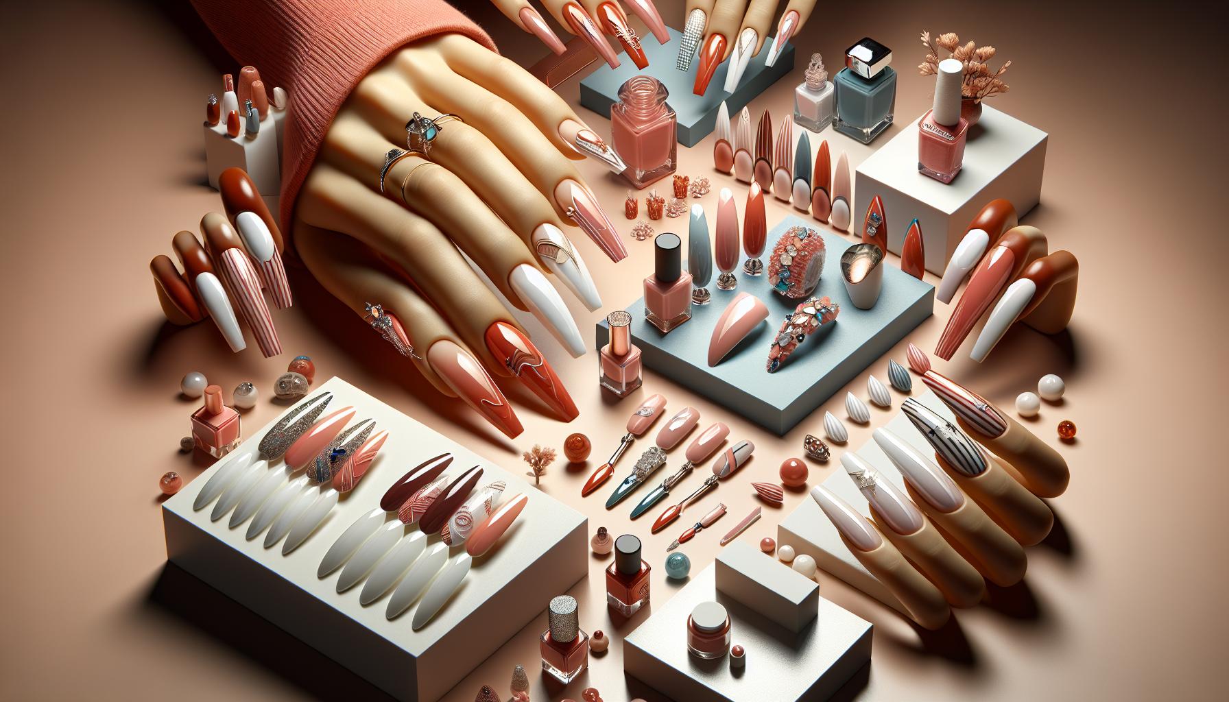 Glossy Coral and White French Tips That Exude Effortless Elegance