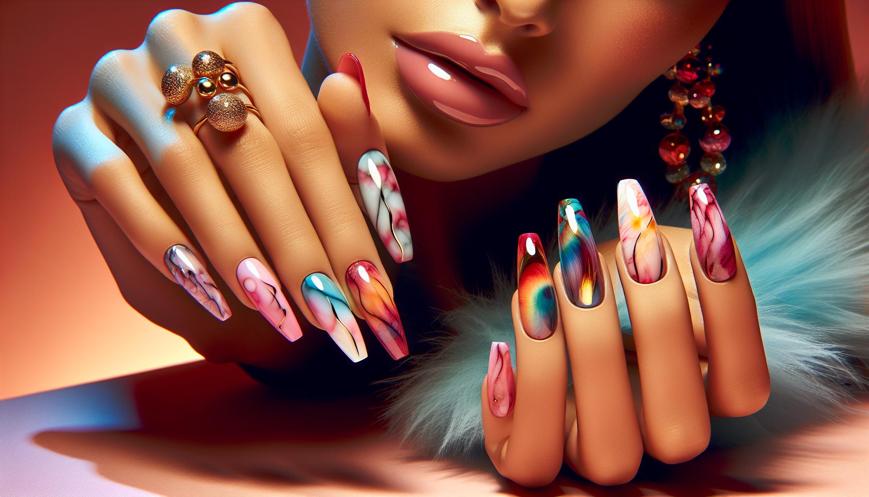 Lovely Tie-Dye Acrylics Reflecting⁢ the Hues ‍of disney’s‍ Colorful Villains