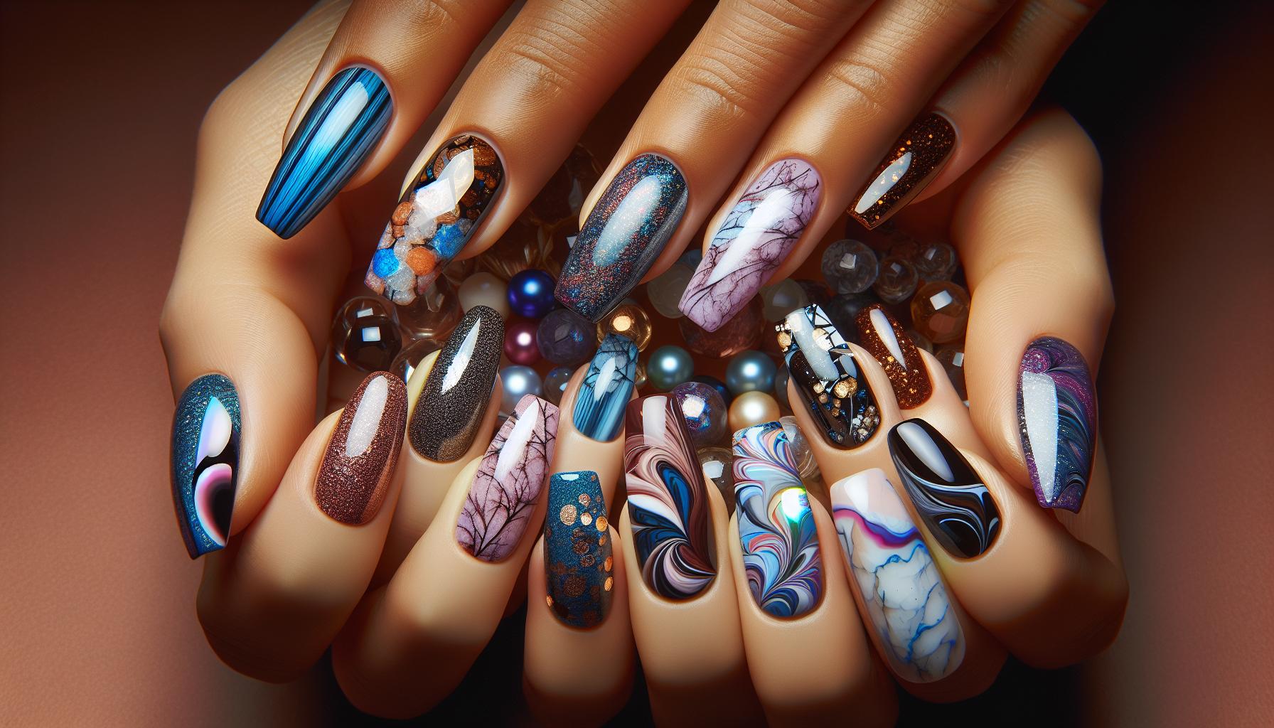 Luminous​ Rainbow Marble Effects for⁢ a ​Festive and Playful Look