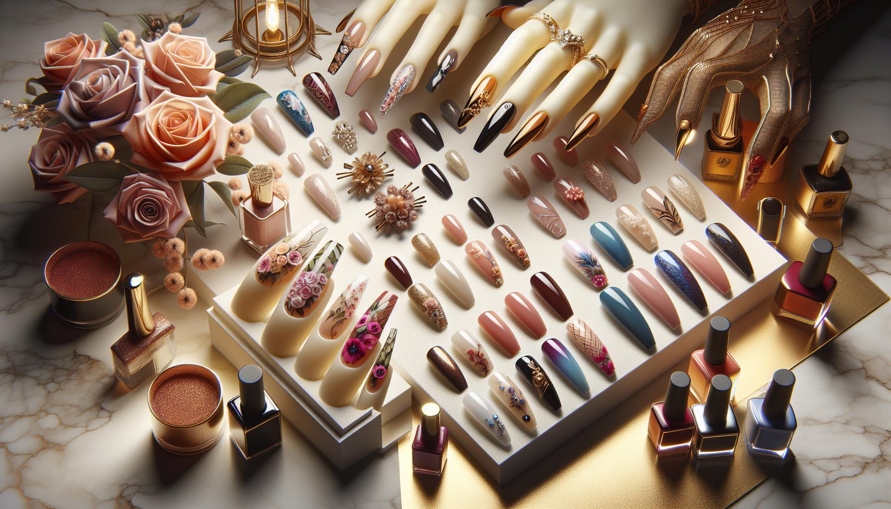 Lush Floral French Tips in Gel Polish for a Romantic Touch