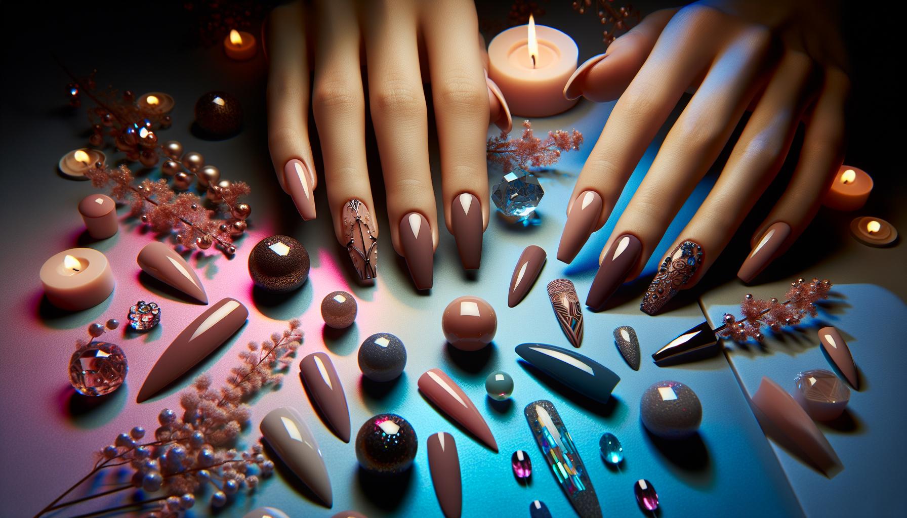 Luxurious Velvety Matte Almond Acrylics for a Touch of Elegance