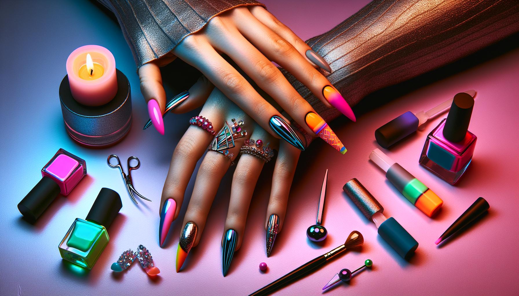 Playful Neon Shades with‌ Geometric Accents for a Fun summer​ Vibe