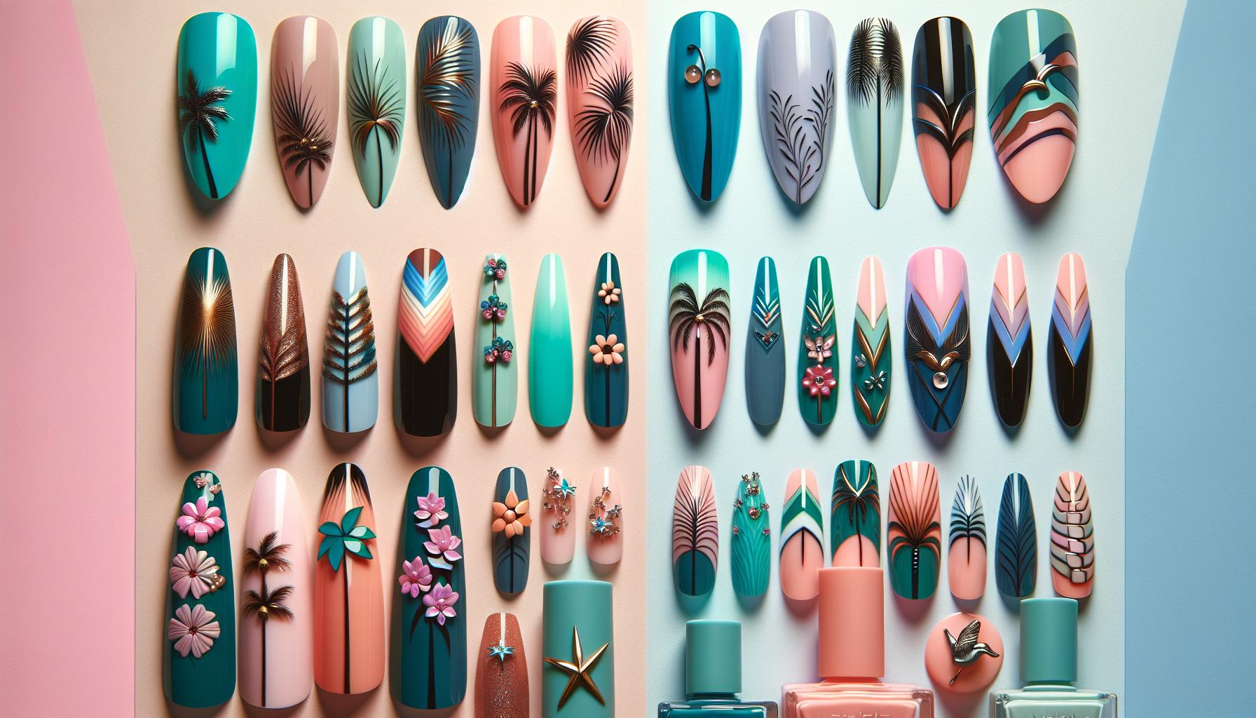 Playful Palm Tree Silhouettes Swathed in Bright Pastels