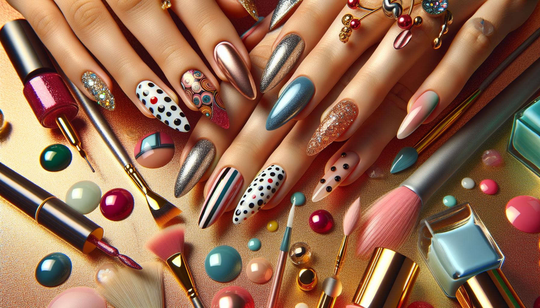 Playful ‌Polka Dots‍ and⁣ Stripes: A​ Fun, Retro ​Look ⁤for Summer Celebrations ‍on Short nails