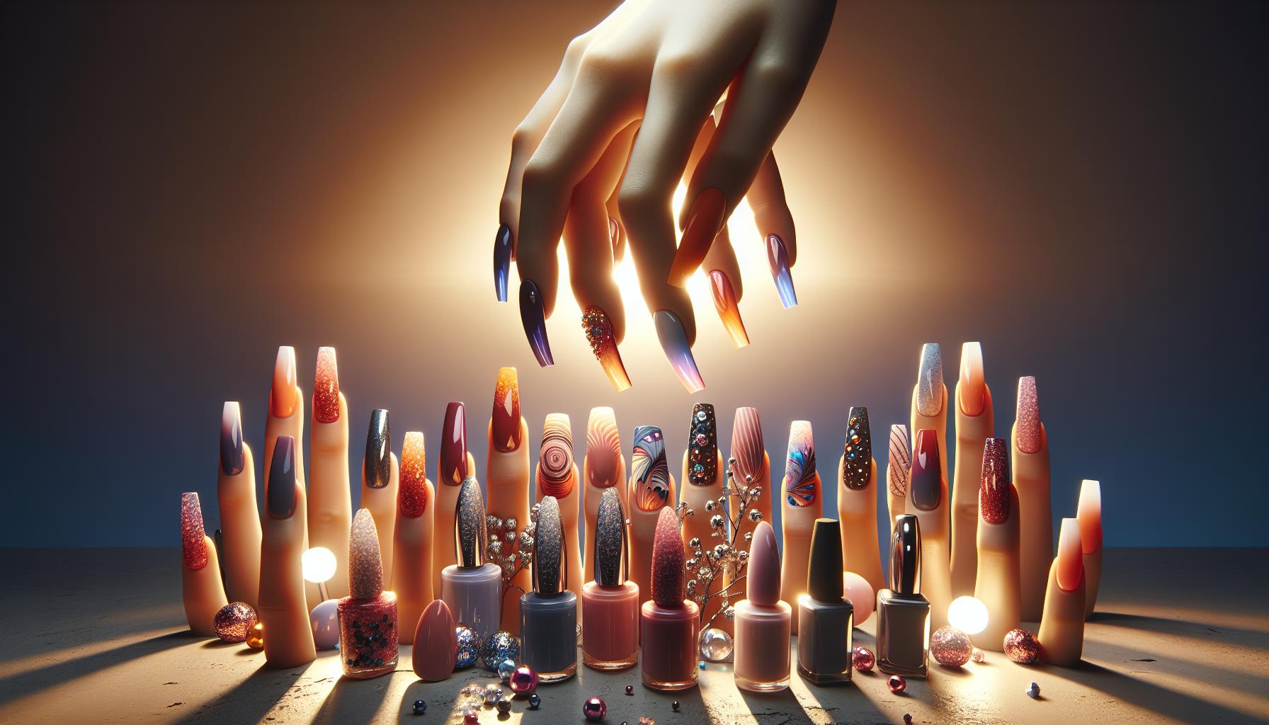 Radiant Sunset Dip Powder Nails Featuring ‍Eye-Catching⁣ Gradient