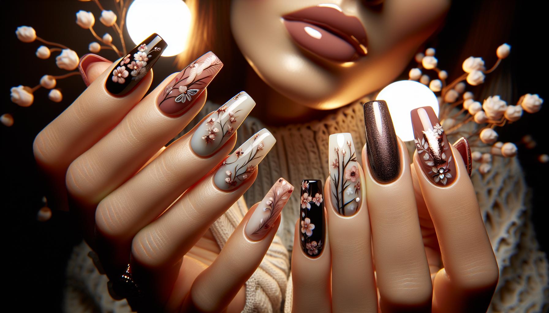 Romantic⁤ Vintage Floral Design in Soft White on Square Nails​ for a Timeless Feel