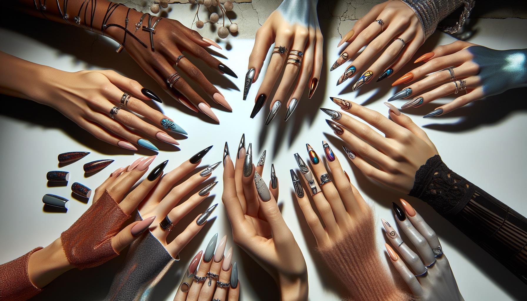 Sleek Chrome French Tips Drenched in Metallic Gold for a Luxe Twist