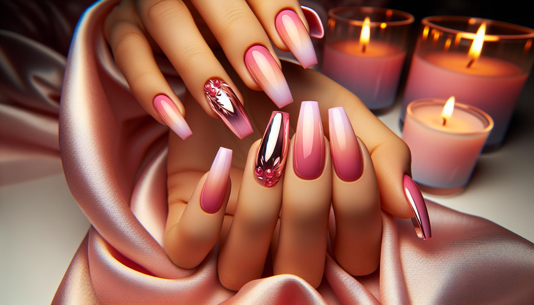 Soft Pink Ombre Coffin Nails for a Romantic Spring⁤ Look