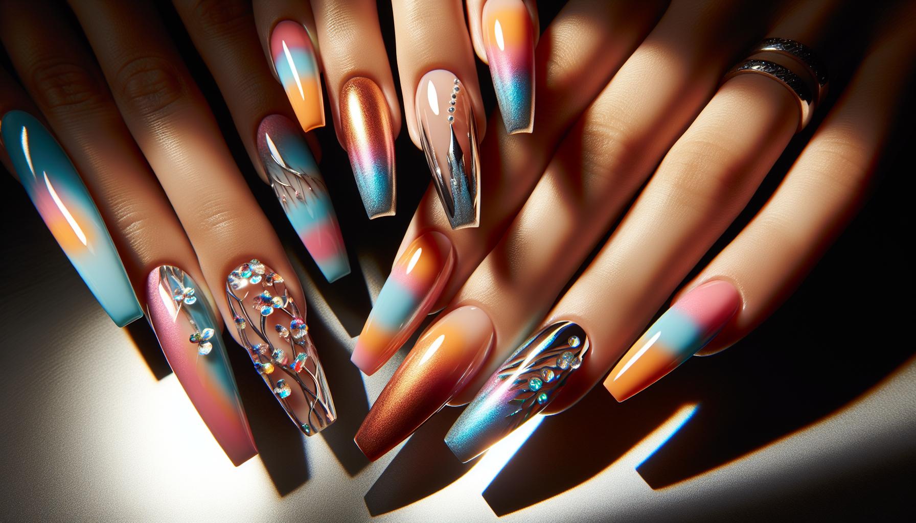 Sunkissed Ombre Coffin⁤ Nails for a ⁣Vibrant ​Summer Glow
