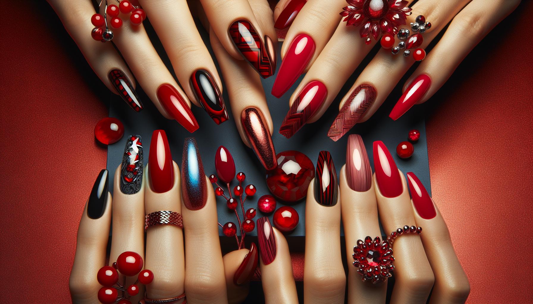 Timeless Classic Red with a ​Modern Twist ‍of Glossy and Matte Finish