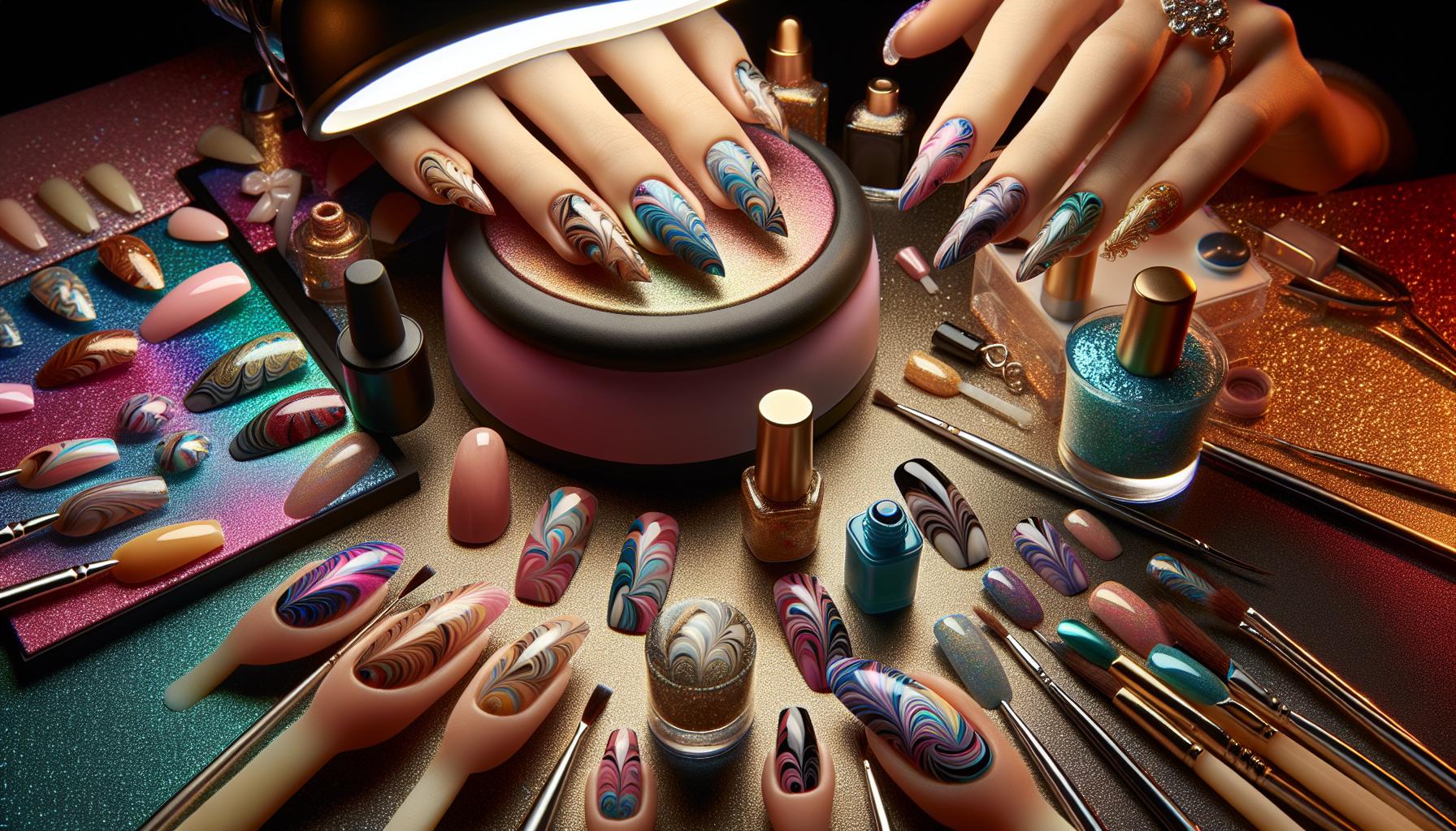 Vibrant Dip Powder‍ marbled Designs ⁢That Radiate ⁢Joyful ⁤Energy