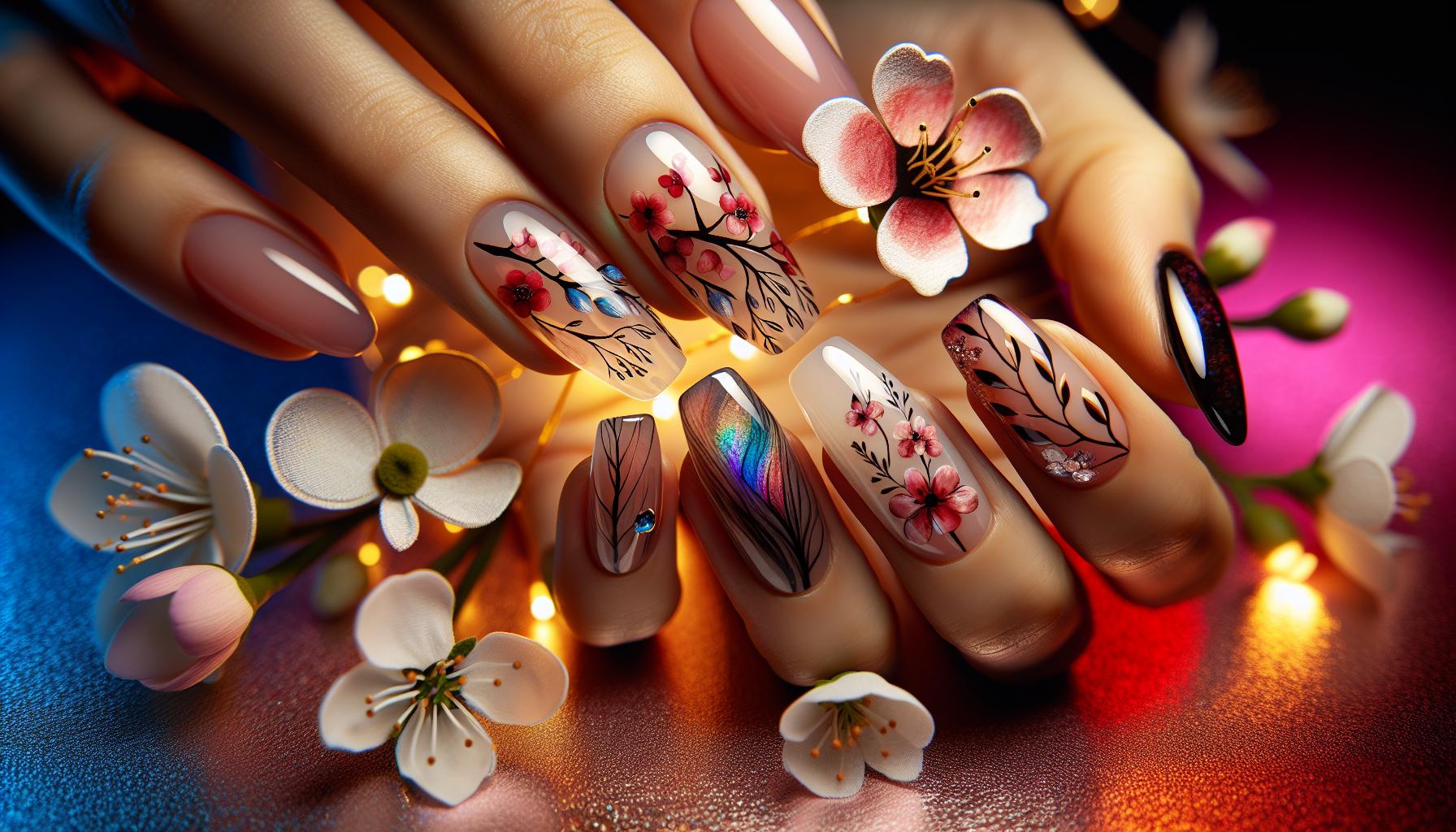 Whimsical Watercolor Blossom Designs on Clear Acrylics for an Artistic Flair